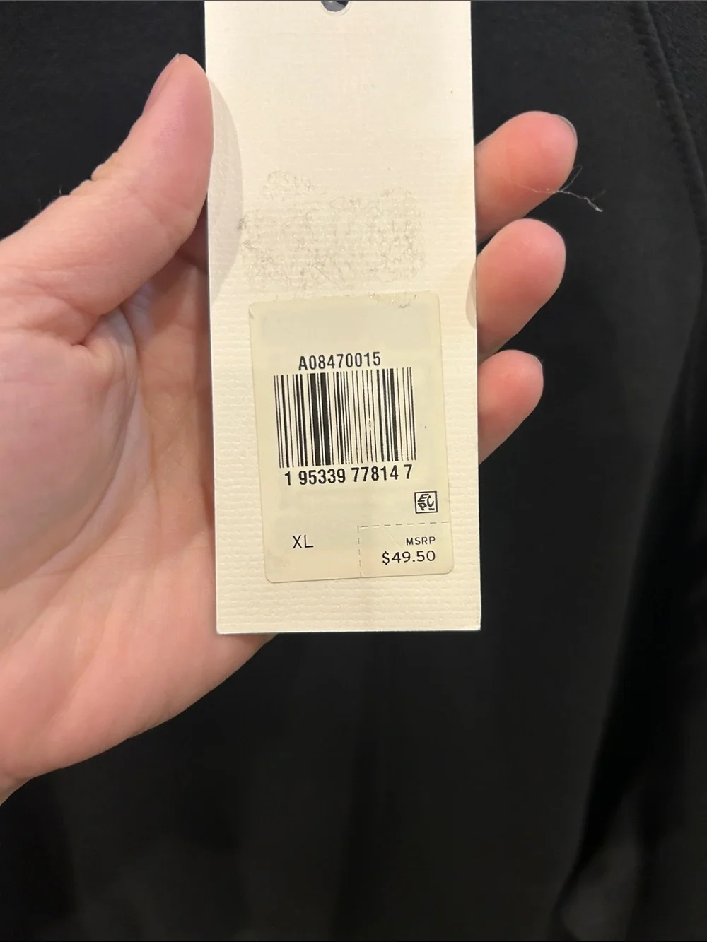 Levi's Black Cropped Crewneck with Subtle Blue Logo
